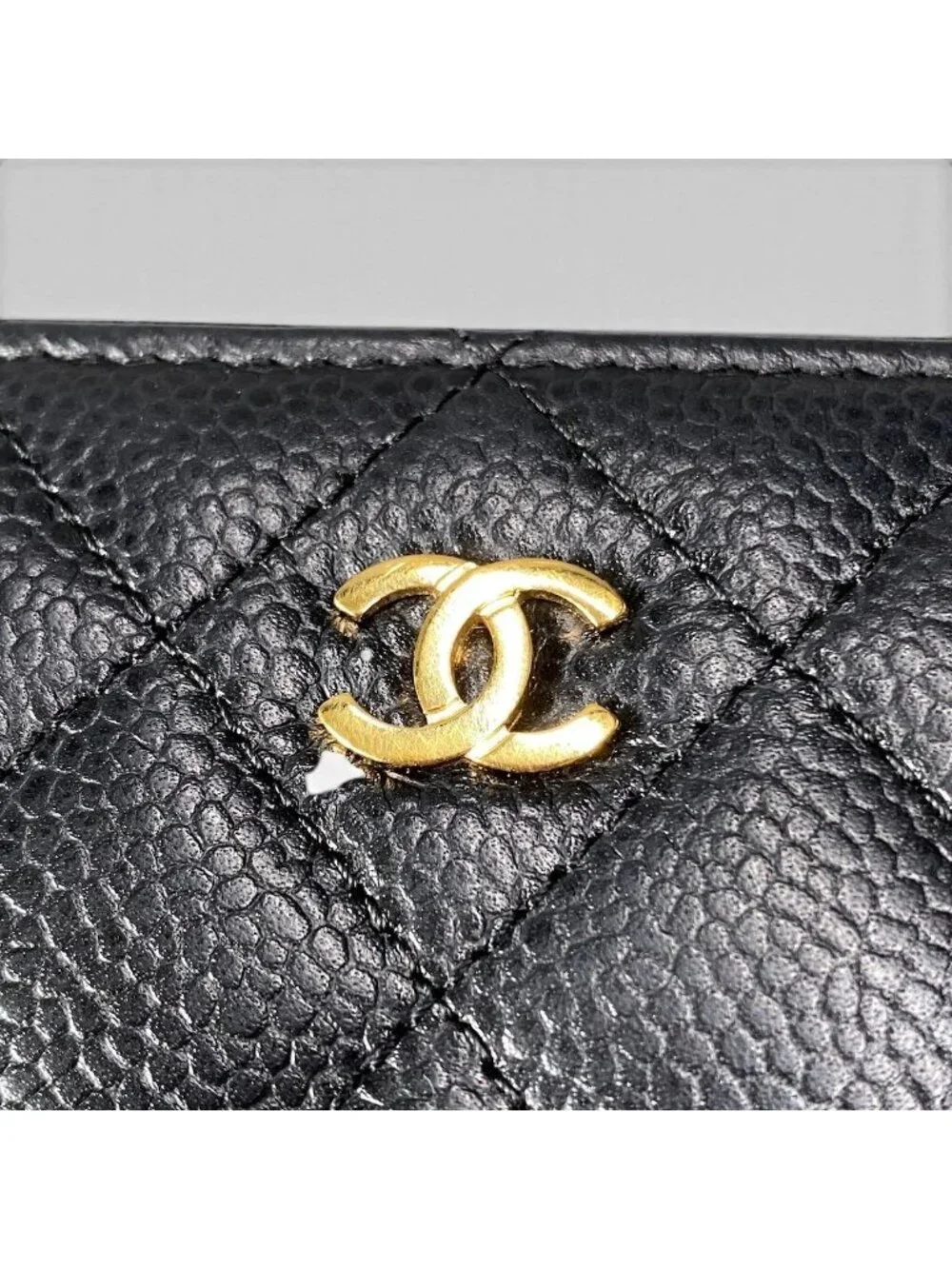 Chanel G9 Quilted Caviar Leather Wallet Black